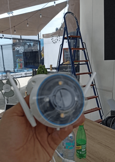 instalación de cámara WIFI ezviz 4 Megapixel en tienda Lima