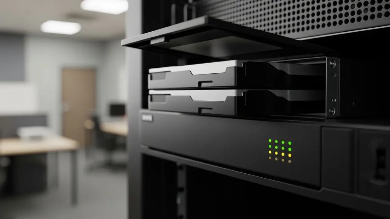 Grabador NVR con discos duros para videovigilancia continua