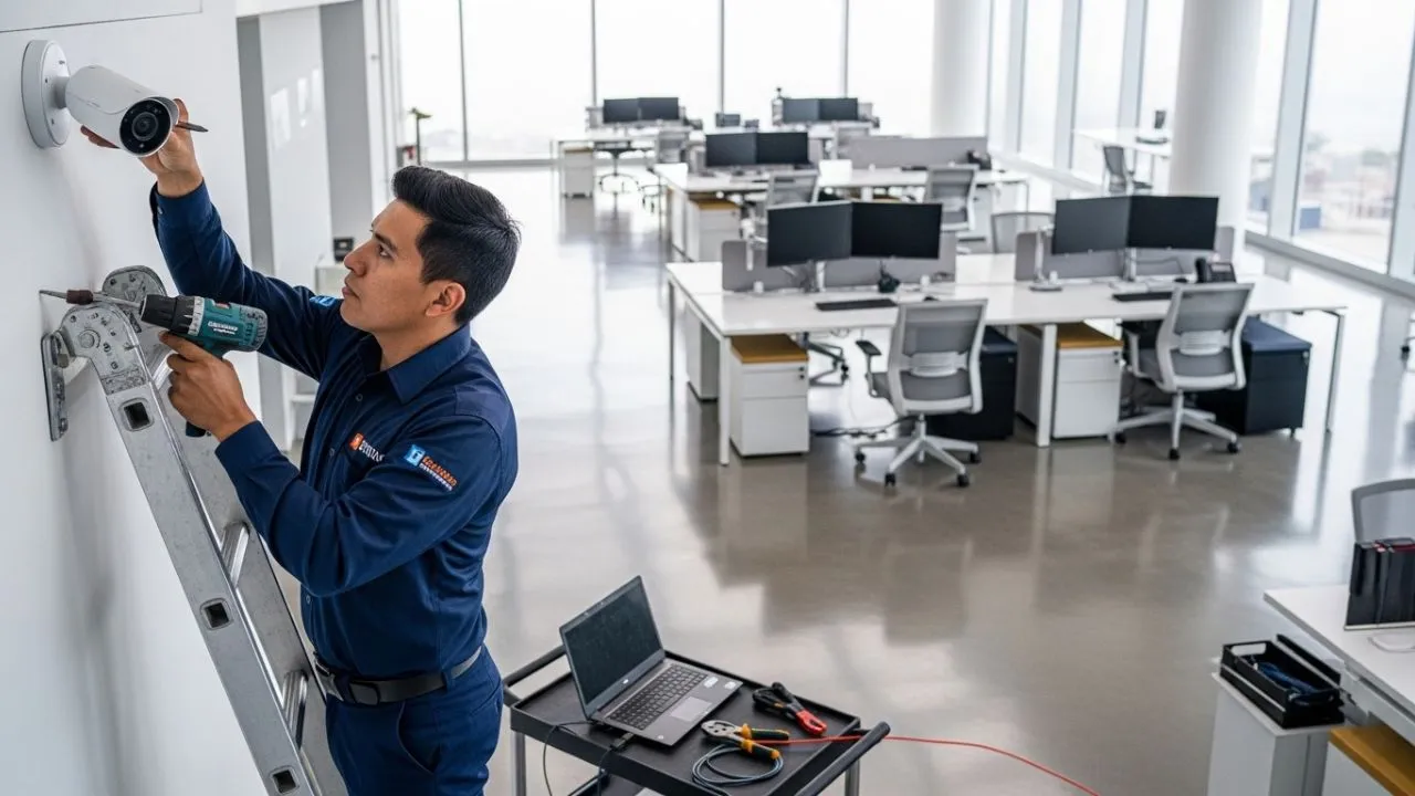 Instalación profesional de cámaras de seguridad en empresa Lima
