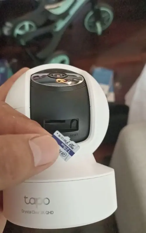 Cámara WiFi 2K con ranura microSD de 128GB para grabación local sin necesidad de nube ni NVR