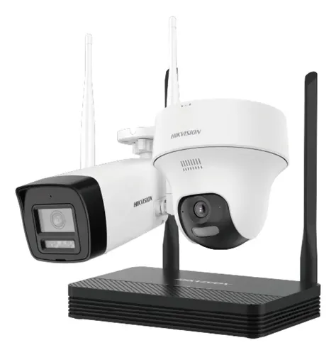 Kit WiFi Hikvision EasyLink 4MP NVS + Cámara Bala + Cámara Turret PT