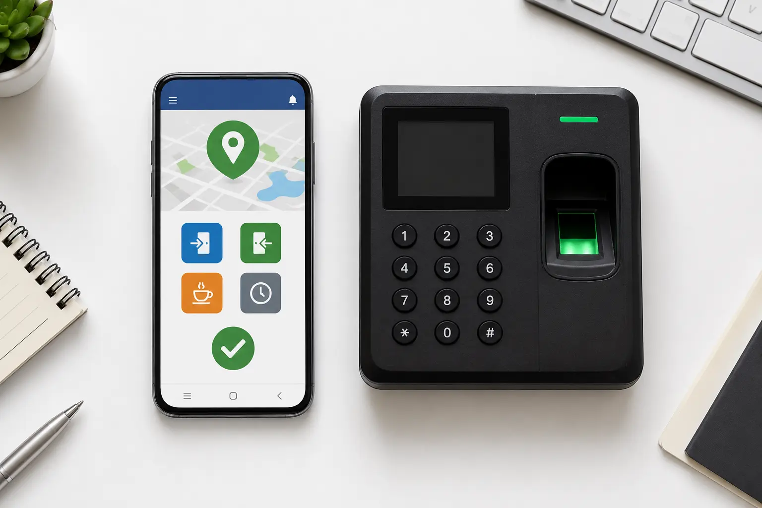 App móvil vs terminal biométrico para control de asistencia en Perú
