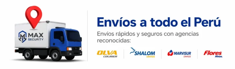 Envíos a todo el Perú con Olva Courier, Shalom, Marvisur y Flores Hermanos - Max Security Perú
